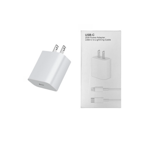 Image of 20W PD USB C to lightning chargers and cable kit for iphones 11 12 13 14 ipads