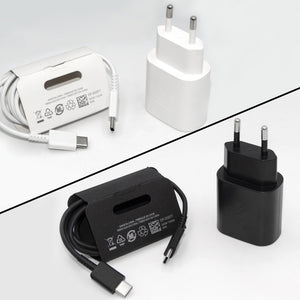 25W Fast charger KIT For Samsung mobile phones S20 21 22 Note10 20