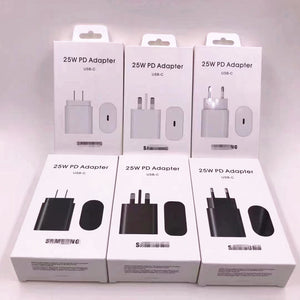 25W Fast charger KIT For Samsung mobile phones S20 21 22 Note10 20