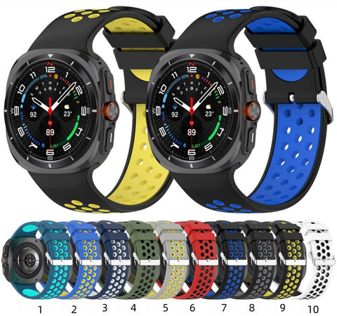 Image of Silicone watch band for Samsung Galaxy watches 4567 Ultra sports style