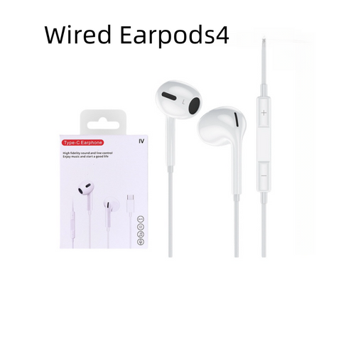 Image of Wired Earpods 4  for iPhones Android all mobile phones [Calls + Music]