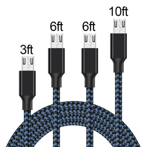 New 2.4 A⚡️Fast Charging 3ft 6ft 10ft Nylon Braided Cable