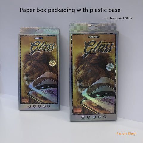 Image of Soft Paper box retail packaging for mobile phone screen protector glass film