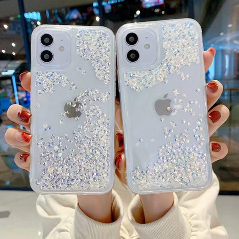 Image of iPhone 12 11 Pro Max luxury shining Casing popular Diamond glitter liquid quicksand phone case For apple X XR XS Max SE 2020