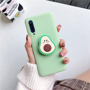 Samsung Galaxy A50 A30 A40 A20 A10 A70 A60 A80 A7 2018 A10E Silicone cartoon phone holder case stand soft back cover Coque