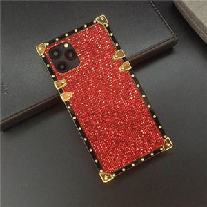 Luxury Bling Cover Square Gold Glitter Phone Case ring holder for Samsung A32 A52 A72 A42 A50 A70 A51 A71 A12 A10S A20S A31 A9 A22 M20 M30S