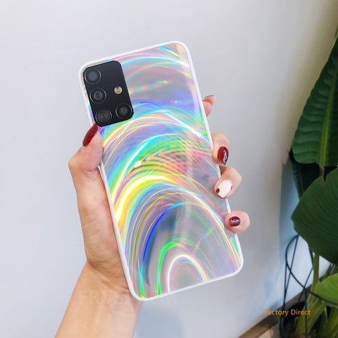 Image of Aurora grain design Fancy shining colorful phone case back cover for Samsung A1 Sery