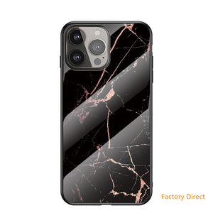 Marble design glass back cover case for One plus