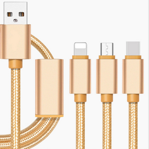 Image of 3in1 High Speed Charging Cable Charger for iPhone Micro USB Android and Type C