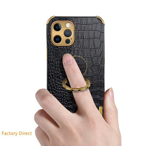 Samsung Galaxy S Note sery case Crocodile leather design cover with ring holder