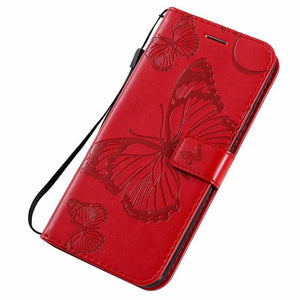 3D Butterfly Flip Leather phone Case for Samsung S sery