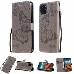 3D Butterfly Flip Leather phone Case for Samsung S sery