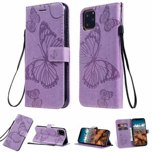 3D Butterfly Flip Leather phone Case for Samsung S sery