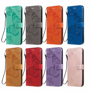 3D Butterfly Flip Leather phone Case for Samsung S sery