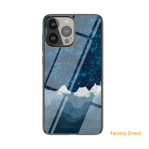 Image of Stars Sky design Tempered Glass phone Case For Motorala MOTO models