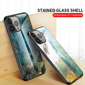 Marble design glass back cover case for Motorola MOTO models