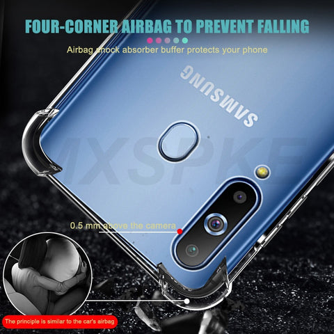 Image of Samsung Galaxy A70E A22 A82 A32 5G A72 4G Case Samsung A90 A80 A70 A60 A50 A40 A30 A20 Luxury Shockproof Transparent Case For A41 Phone Case Cover