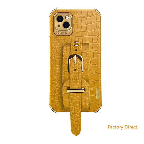 Image of New Crocodile leather case with wrist strap for Samsung A sery models