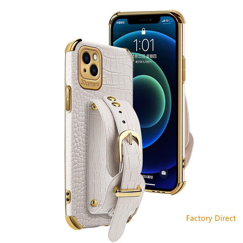 Image of New Crocodile leather case with wrist strap for Samsung A sery models