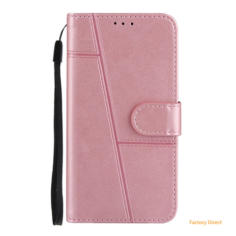 Image of Samsung Note 20 ultra Galaxy S20 ultra plus lite fe S21 S30 S22 4G 5G Stylish Flip case Luxury Shockproof Grid pattern Leather flip cover with stand holder and card slot window hole wallet back cover