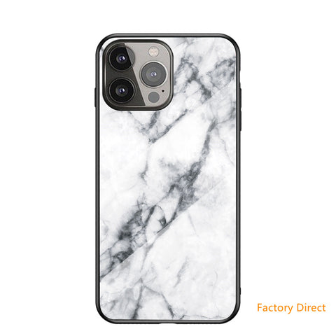 Image of Marble design glass back cover case for One plus