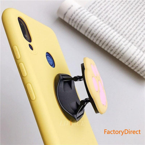 Image of Samsung Galaxy A50 A30 A40 A20 A10 A70 A60 A80 A7 2018 A10E Silicone cartoon phone holder case stand soft back cover Coque