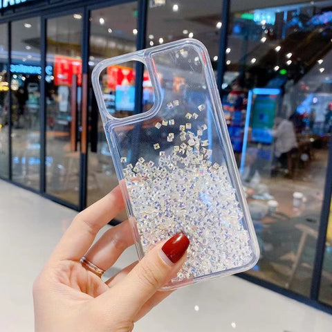 Image of iPhone 12 11 Pro Max luxury shining Casing popular Diamond glitter liquid quicksand phone case For apple X XR XS Max SE 2020