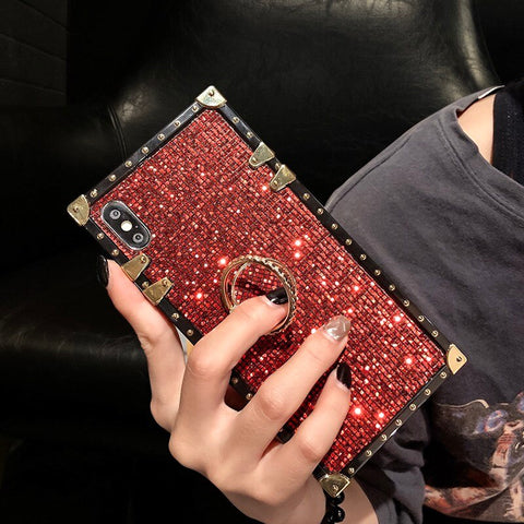 Image of iphone 12 MINI PRO MAXLuxury Bling Glitter Cover for X XS MAX XR 6 6S Plus Soft Square Phone Case for iphone 11 PRO MAX 7 8 Plus Coque