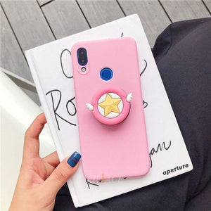 Samsung Galaxy A50 A30 A40 A20 A10 A70 A60 A80 A7 2018 A10E Silicone cartoon phone holder case stand soft back cover Coque