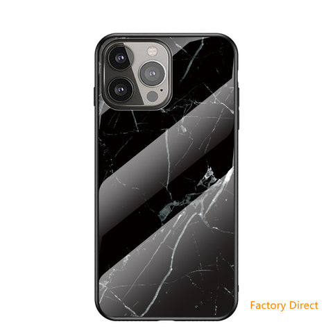 Image of Marble design glass back cover case for One plus