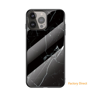 Marble design glass back cover case for One plus