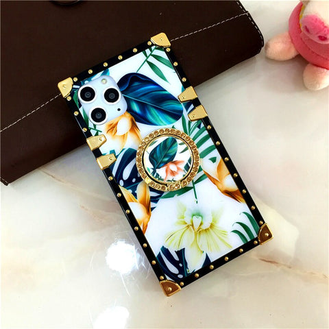 Image of Samsung Galaxy A21S A20S A30 Phone Case Colorful Flower Lips Square Cover Soft with ring holder for A12 A22 A32 A42 A52 A72 A10E A20E M30 M31 A31