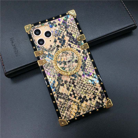 Image of Samsung Galaxy S20 Ultra S21 Plus Note 20 Ultra 10 9 8 S10 Plus S8 S9 A51 A50 A71 A70 Luxury Glitter Snake Cover Square Case