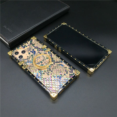 Image of Samsung Galaxy S20 Ultra S21 Plus Note 20 Ultra 10 9 8 S10 Plus S8 S9 A51 A50 A71 A70 Luxury Glitter Snake Cover Square Case