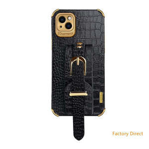 New Crocodile leather case with wrist strap for Samsung S Note sery models