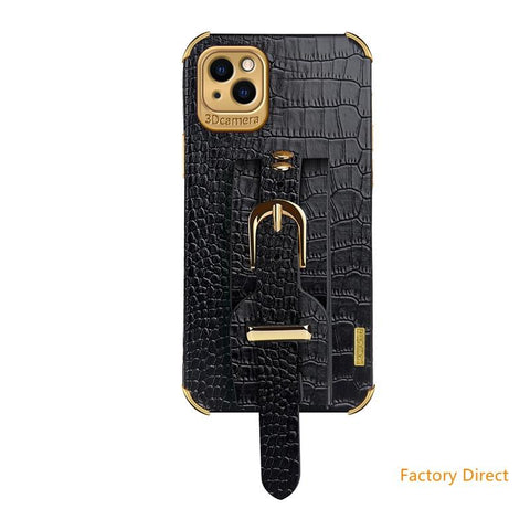 Image of New Crocodile leather case with wrist strap for Samsung A sery models