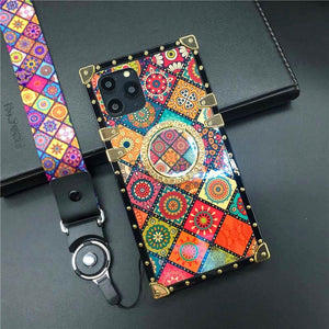 Luxury Glitter Retro Flower Cover Case for iPhone models