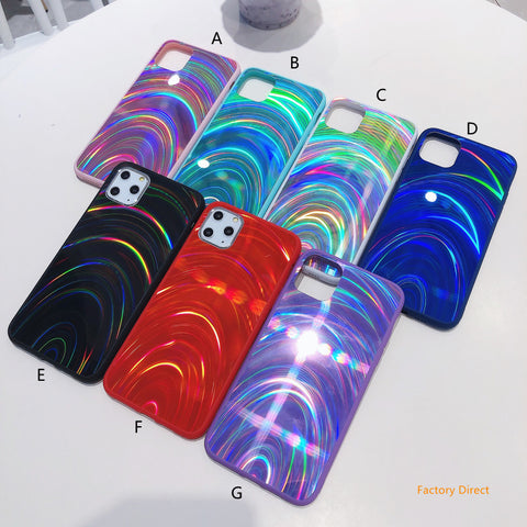 Image of Aurora grain design Fancy shining colorful phone case back cover for Samsung A1 Sery