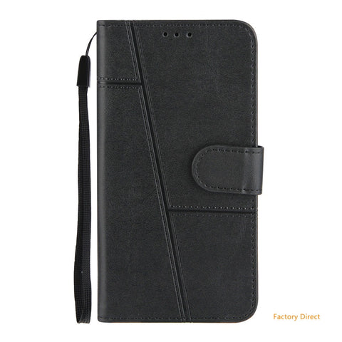 Image of Galaxy A02S A12 A13 A22 A21S A51 A71 Stylish Flip case Samsung A22 A32 A42 A52 A72 4G 5G Luxury Shockproof Grid pattern Leather flip cover with stand holder and card slot window hole wallet back cover Samsung A01 A10 A11 A20 A30S A50 A50S