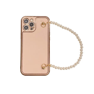 Electroplatin Pearl Bracelet Phone Case with lanyard for IPhone 12 MAX 11 Pro XS XR X 7 8 Plus Protection Back Cove