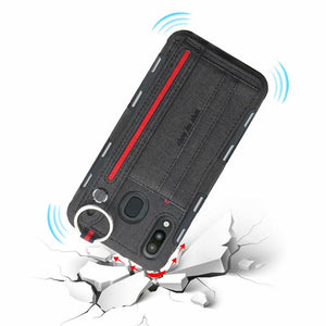 Creative card slot phone case for Samsung with holding stap--samsung models