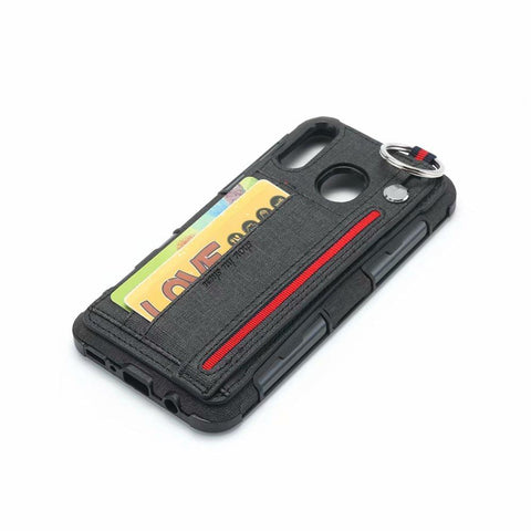 Image of Creative card slot phone case for Samsung with holding stap--samsung models