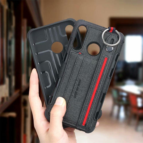 Image of Creative card slot phone case for Samsung with holding stap--samsung models