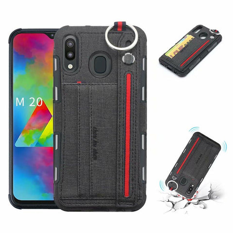 Image of Creative card slot phone case for Samsung with holding stap