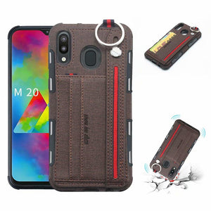 Creative card slot phone case for Samsung with holding stap--samsung models