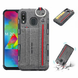 Creative card slot phone case for Samsung with holding stap--samsung models