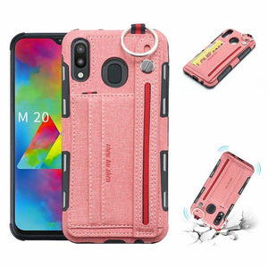 Creative card slot phone case for Samsung with holding stap--samsung models