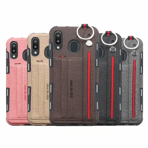 Image of Creative-card-slot-phone-case-for-Samsung-with-holding-stap