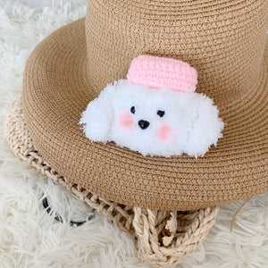 Cute Dog Knitted Plush Airpods Case for G1 G2