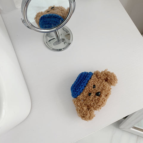 Image of Cute Dog Knitted Plush Airpods Case for G1 G2